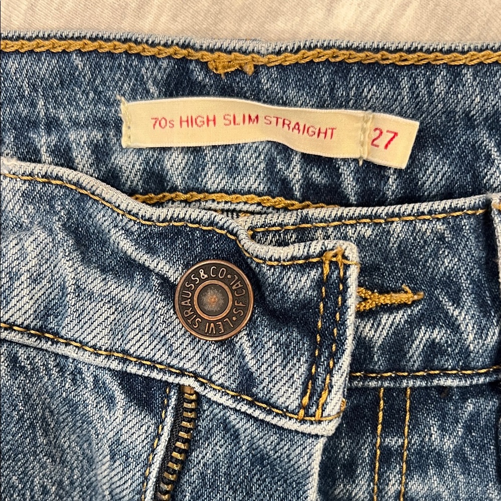Levi's Blue Denim Slim Straight Jeans